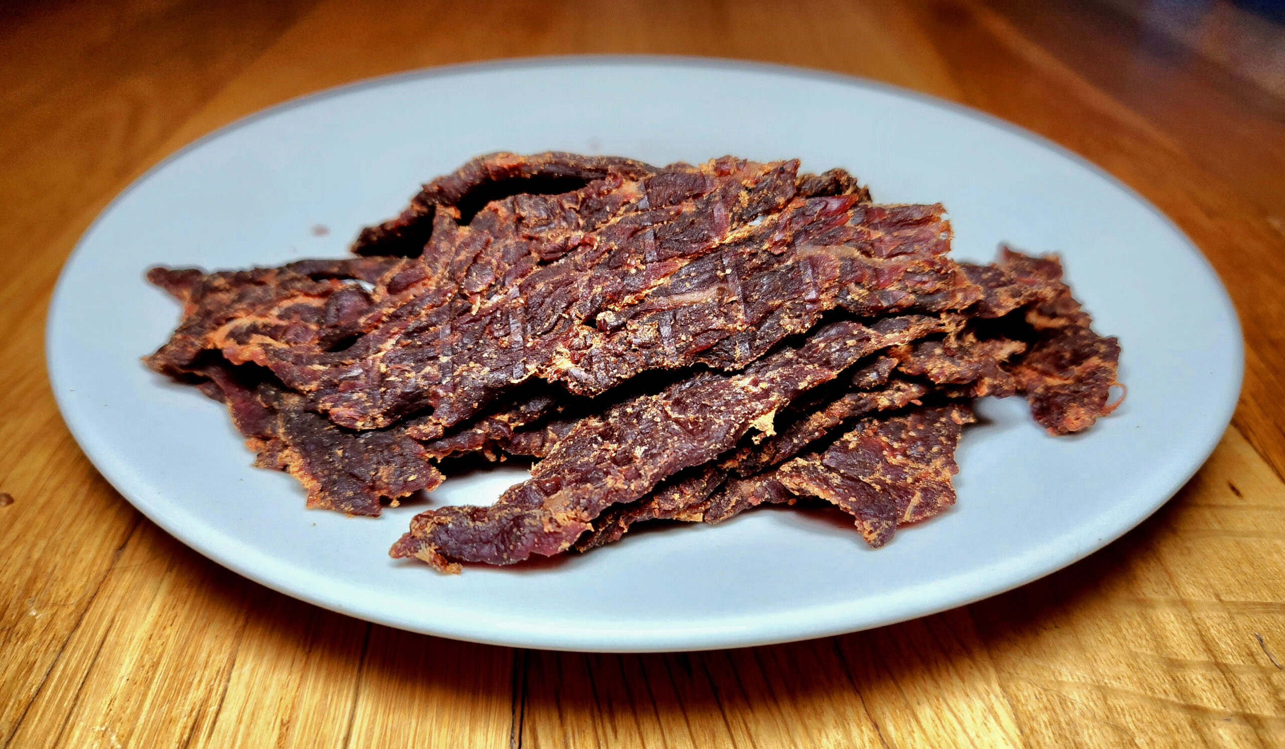 Image of Pop's Famous Beef Jerky on a plate